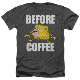SpongeBob SquarePants Before Coffee Meme - Men's Heather T-Shirt Men's Heather T-Shirt SpongeBob SquarePants   
