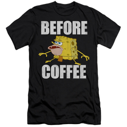SpongeBob SquarePants Before Coffee Meme - Men's Premium Slim Fit T-Shirt Men's Premium Slim Fit T-Shirt SpongeBob SquarePants   