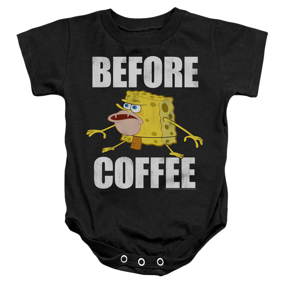 SpongeBob SquarePants Before Coffee Meme - Baby Bodysuit Baby Bodysuit SpongeBob SquarePants   