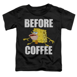 SpongeBob SquarePants Before Coffee Meme - Toddler T-Shirt Toddler T-Shirt SpongeBob SquarePants   