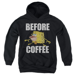 SpongeBob SquarePants Before Coffee Meme - Youth Hoodie Youth Hoodie (Ages 8-12) SpongeBob SquarePants   