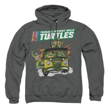 Charcoal pullover hoodie with Teenage Mutant Ninja Turtles Tmnt Van graphic