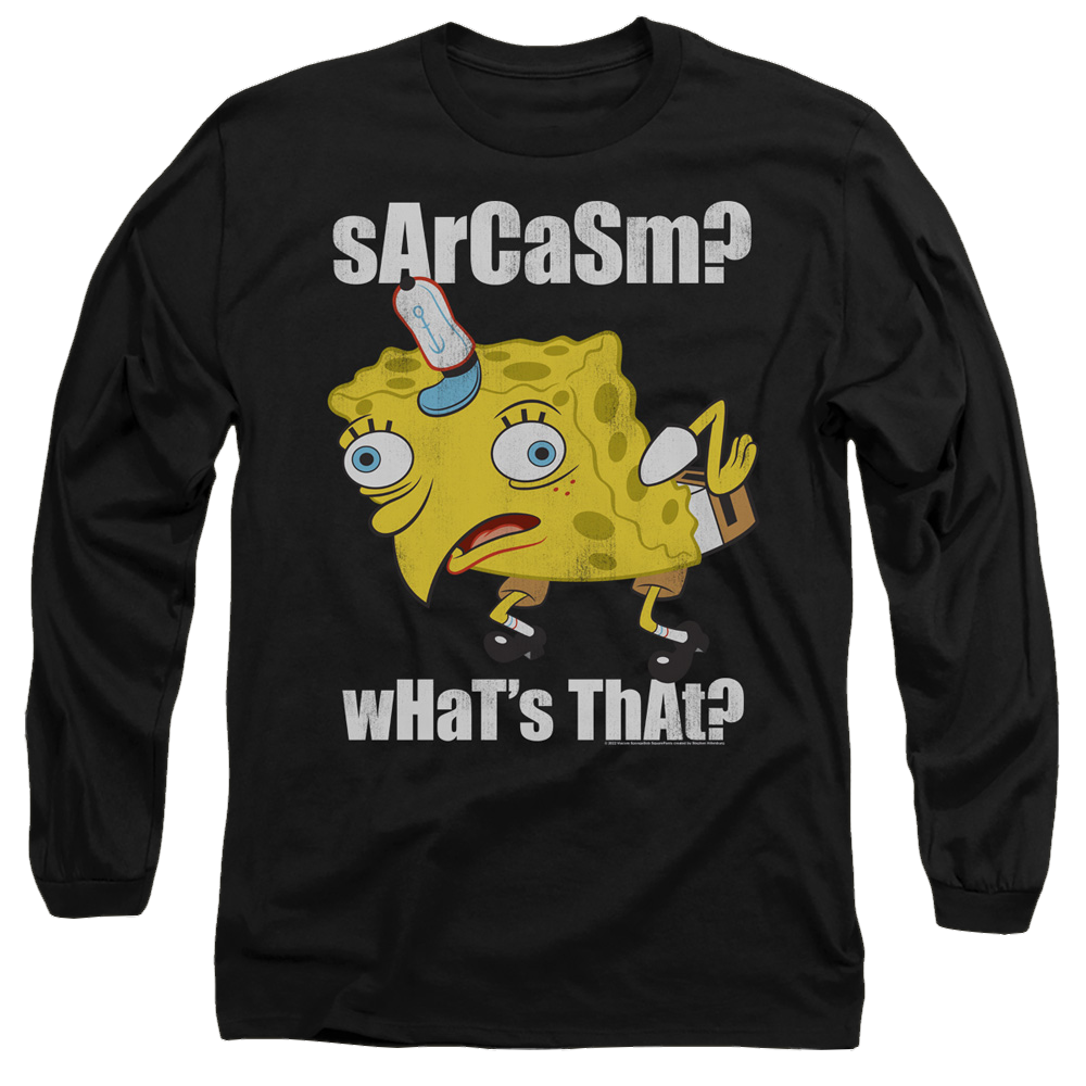 SpongeBob SquarePants Sarcasm Meme - Men's Long Sleeve T-Shirt Men's Long Sleeve T-Shirt SpongeBob SquarePants   