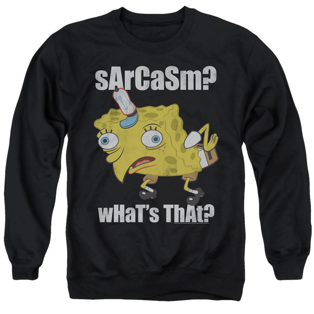 SpongeBob SquarePants Sarcasm Meme - Men's Crewneck Sweatshirt Men's Crewneck Sweatshirt SpongeBob SquarePants   