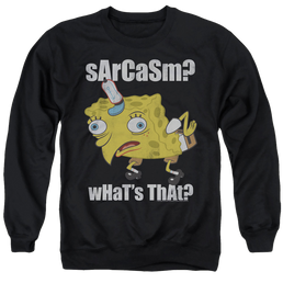 SpongeBob SquarePants Sarcasm Meme - Men's Crewneck Sweatshirt Men's Crewneck Sweatshirt SpongeBob SquarePants   