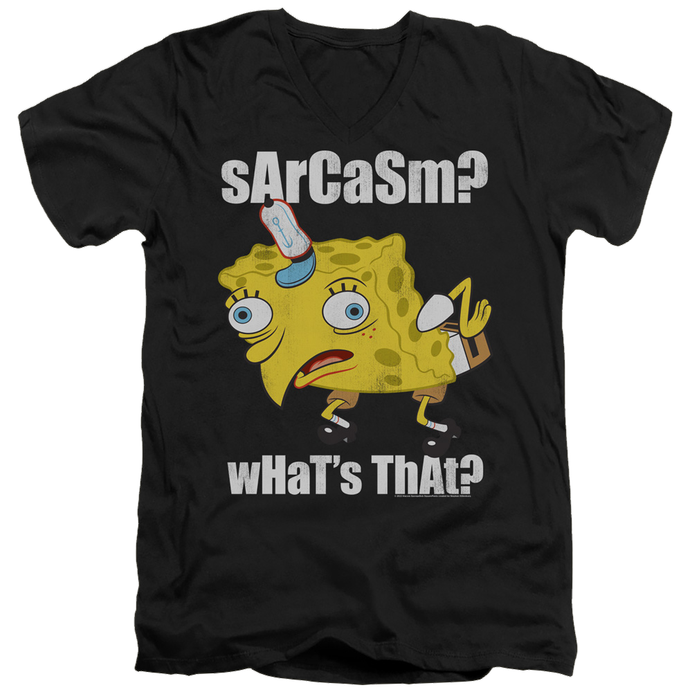 SpongeBob SquarePants Sarcasm Meme - Men's V-Neck T-Shirt Men's V-Neck T-Shirt SpongeBob SquarePants   
