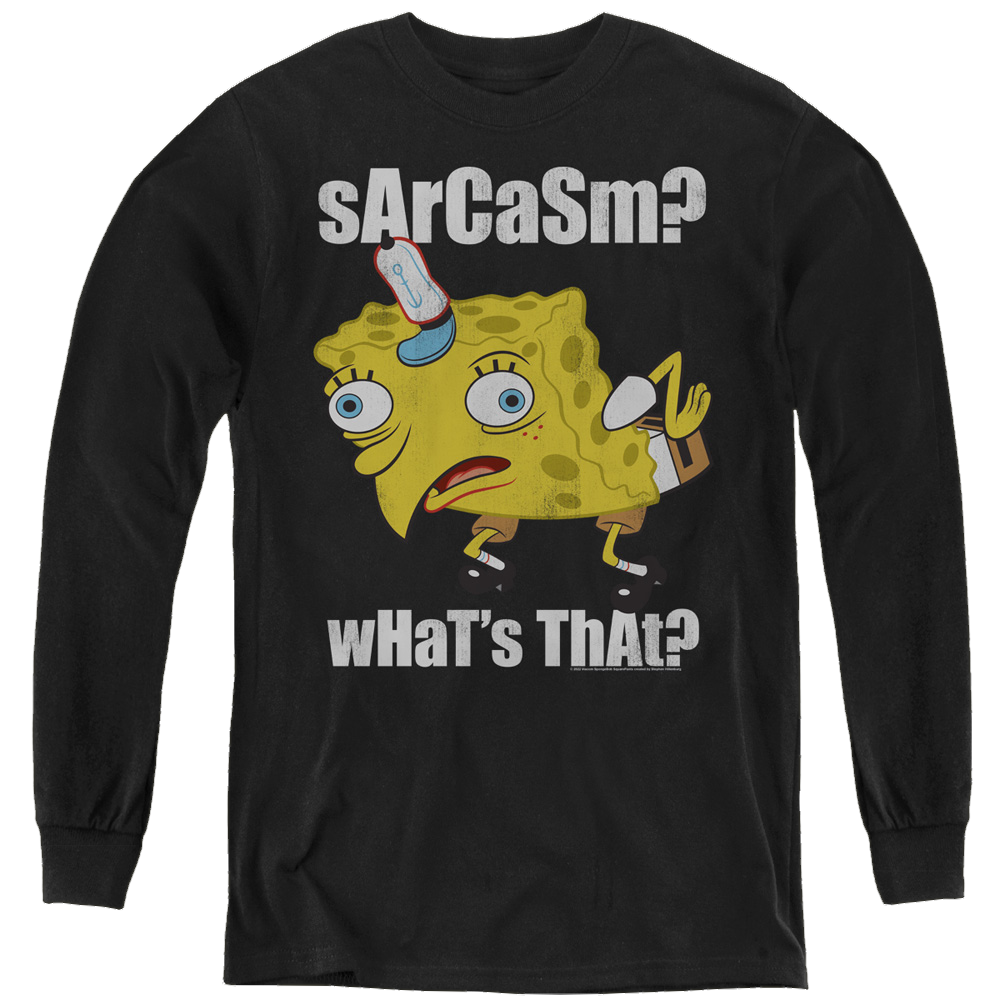 SpongeBob SquarePants Sarcasm Meme - Youth Long Sleeve T-Shirt Youth Long Sleeve T-Shirt SpongeBob SquarePants   