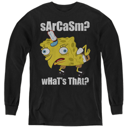 SpongeBob SquarePants Sarcasm Meme - Youth Long Sleeve T-Shirt Youth Long Sleeve T-Shirt SpongeBob SquarePants   