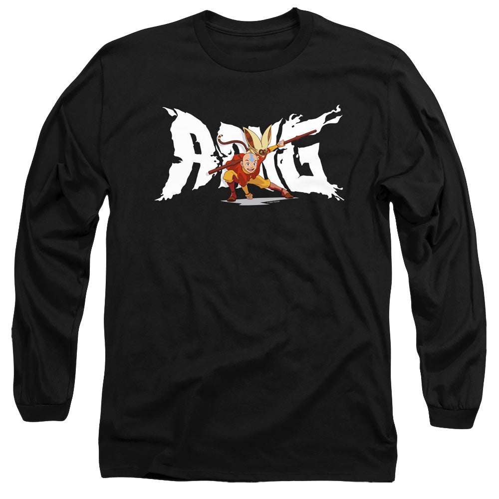 Avatar The Last Airbender Aang And Momo - Men's Long Sleeve T-Shirt Men's Long Sleeve T-Shirt Avatar The Last Airbender   