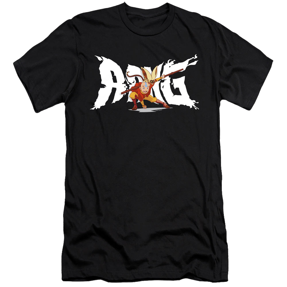 Avatar The Last Airbender Aang And Momo - Men's Premium Slim Fit T-Shirt Men's Premium Slim Fit T-Shirt Avatar The Last Airbender   
