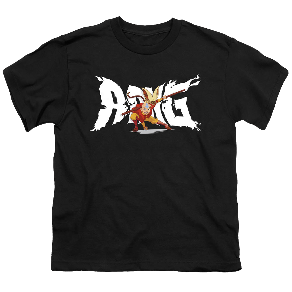 Avatar The Last Airbender Aang And Momo - Youth T-Shirt Youth T-Shirt (Ages 8-12) Avatar The Last Airbender   