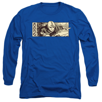 Avatar The Last Airbender Illustrated Aang - Men's Long Sleeve T-Shirt Men's Long Sleeve T-Shirt Avatar The Last Airbender   