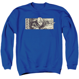 Avatar The Last Airbender Illustrated Aang - Men's Crewneck Sweatshirt Men's Crewneck Sweatshirt Avatar The Last Airbender   