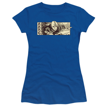 Avatar The Last Airbender Illustrated Aang - Juniors T-Shirt Juniors T-Shirt Avatar The Last Airbender   