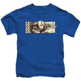 Avatar The Last Airbender Illustrated Aang - Kid's T-Shirt Kid's T-Shirt (Ages 4-7) Avatar The Last Airbender   