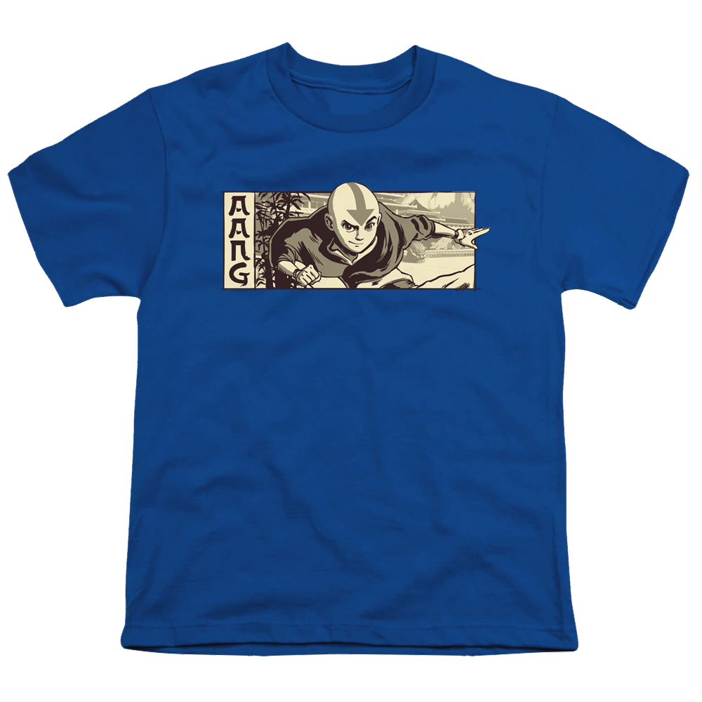Avatar The Last Airbender Illustrated Aang - Youth T-Shirt Youth T-Shirt (Ages 8-12) Avatar The Last Airbender   