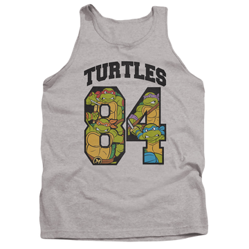 Athletic heather men's tank with Teenage Mutant Ninja Turtles Turtles 84 graphic
