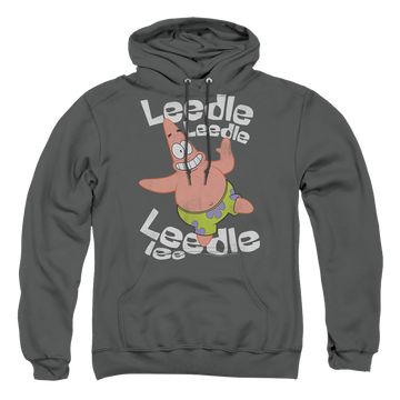 Charcoal pullover hoodie with SpongeBob SquarePants Singing Patrick graphic