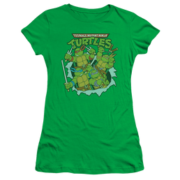 Teenage Mutant Ninja Turtles Retro Group - Juniors T-Shirt Juniors T-Shirt Teenage Mutant Ninja Turtles   