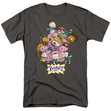 Charcoal men's regular fit t-shirt with Rugrats Chair graphic