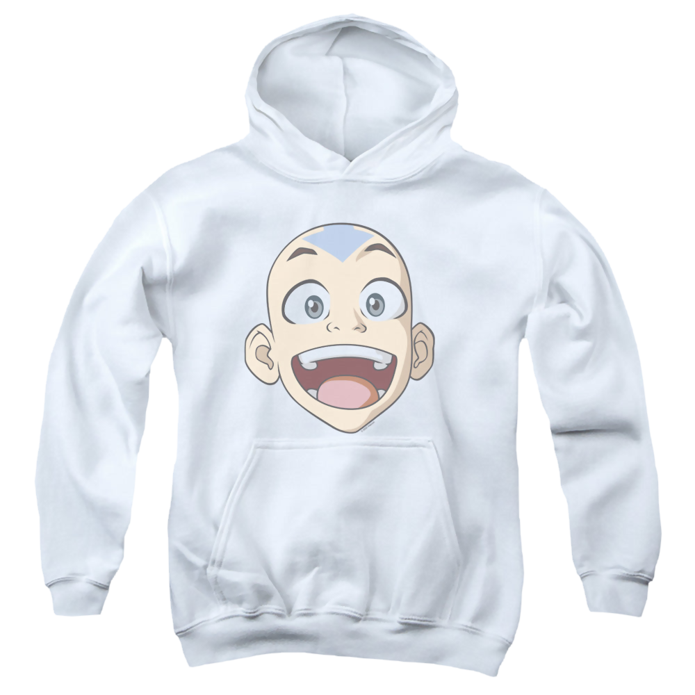 Avatar The Last Airbender Big Aang Face - Youth Hoodie Youth Hoodie (Ages 8-12) Avatar The Last Airbender   