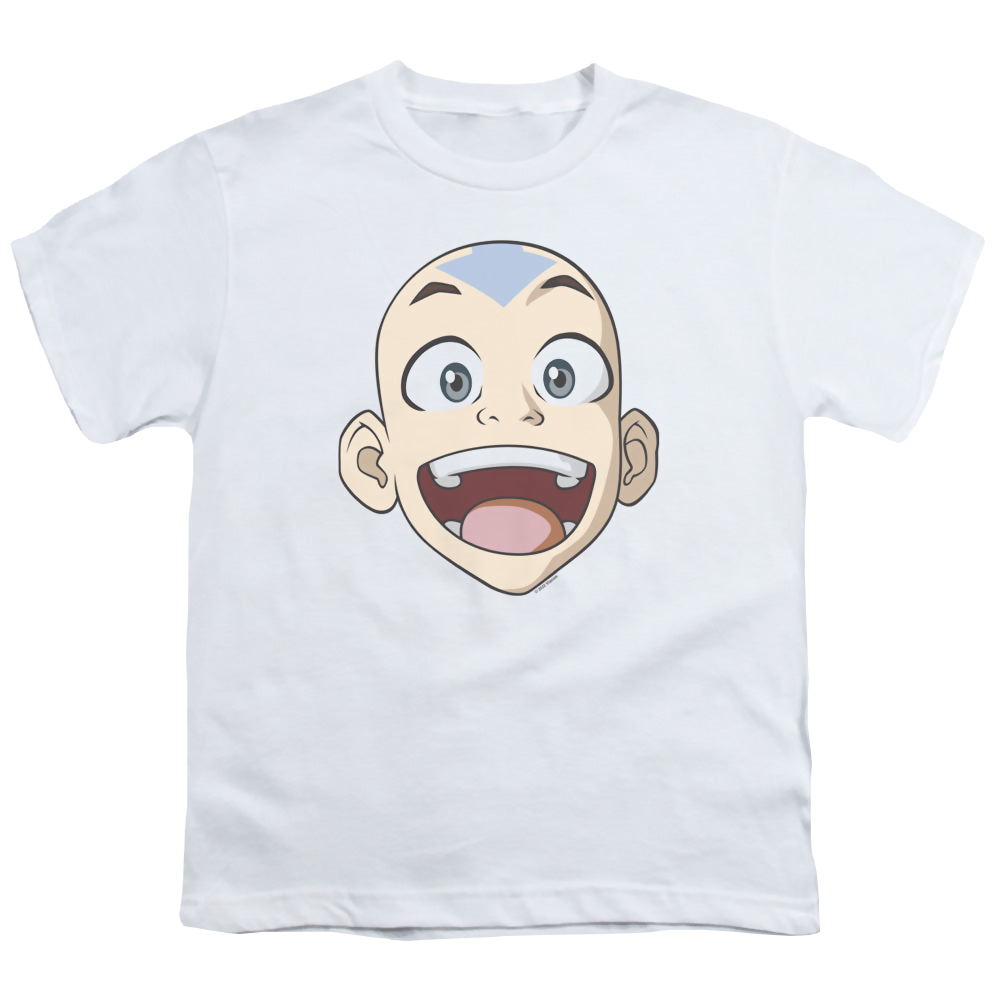 Avatar The Last Airbender Big Aang Face - Youth T-Shirt Youth T-Shirt (Ages 8-12) Avatar The Last Airbender   