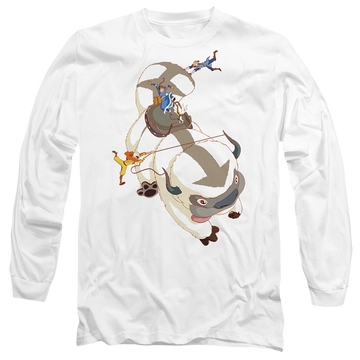 Avatar The Last Airbender Hang On Appa - Men's Long Sleeve T-Shirt Men's Long Sleeve T-Shirt Avatar The Last Airbender   