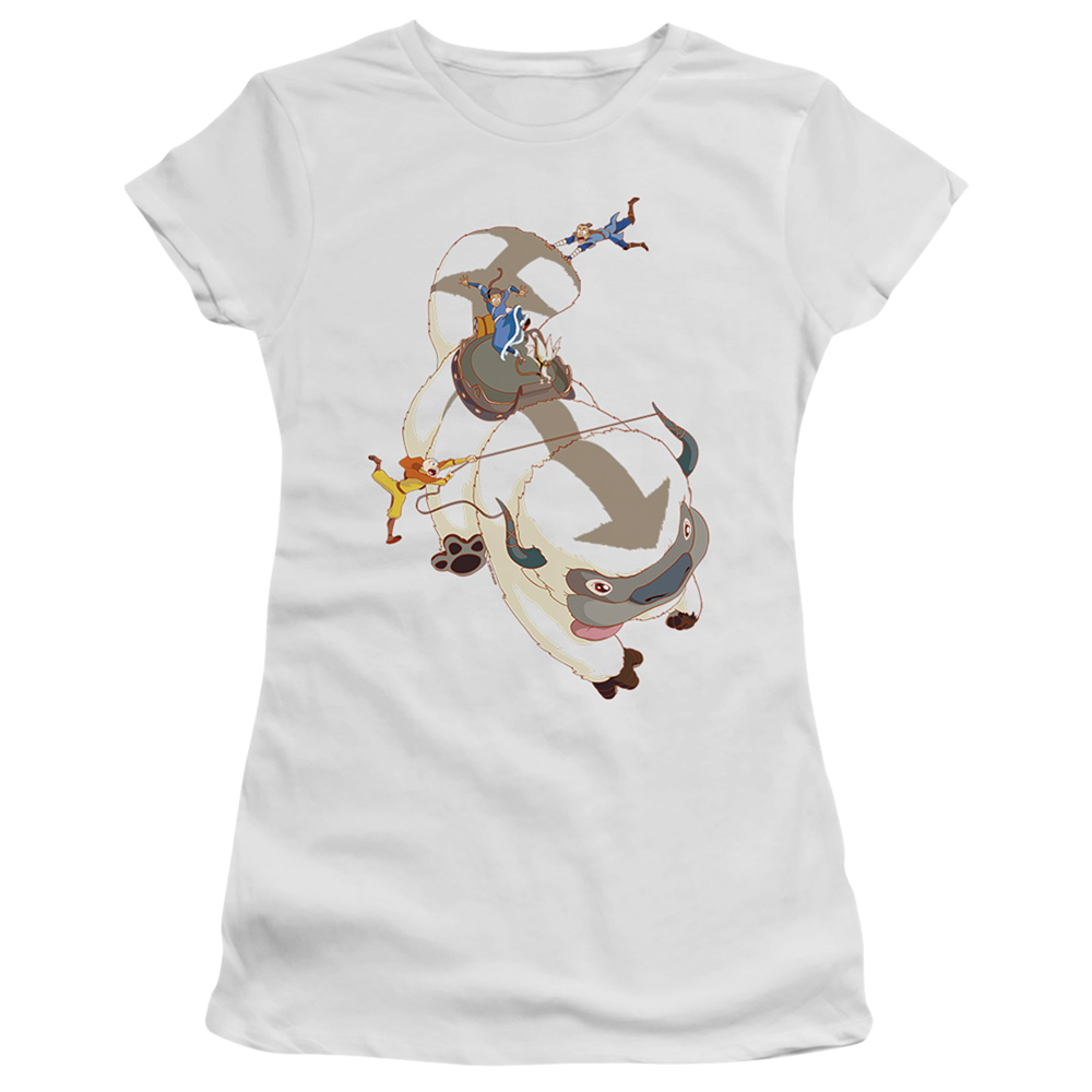 Avatar The Last Airbender Hang On Appa - Juniors T-Shirt Juniors T-Shirt Avatar The Last Airbender   