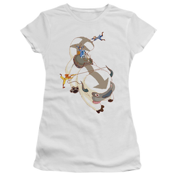 Avatar The Last Airbender Hang On Appa - Juniors T-Shirt Juniors T-Shirt Avatar The Last Airbender   