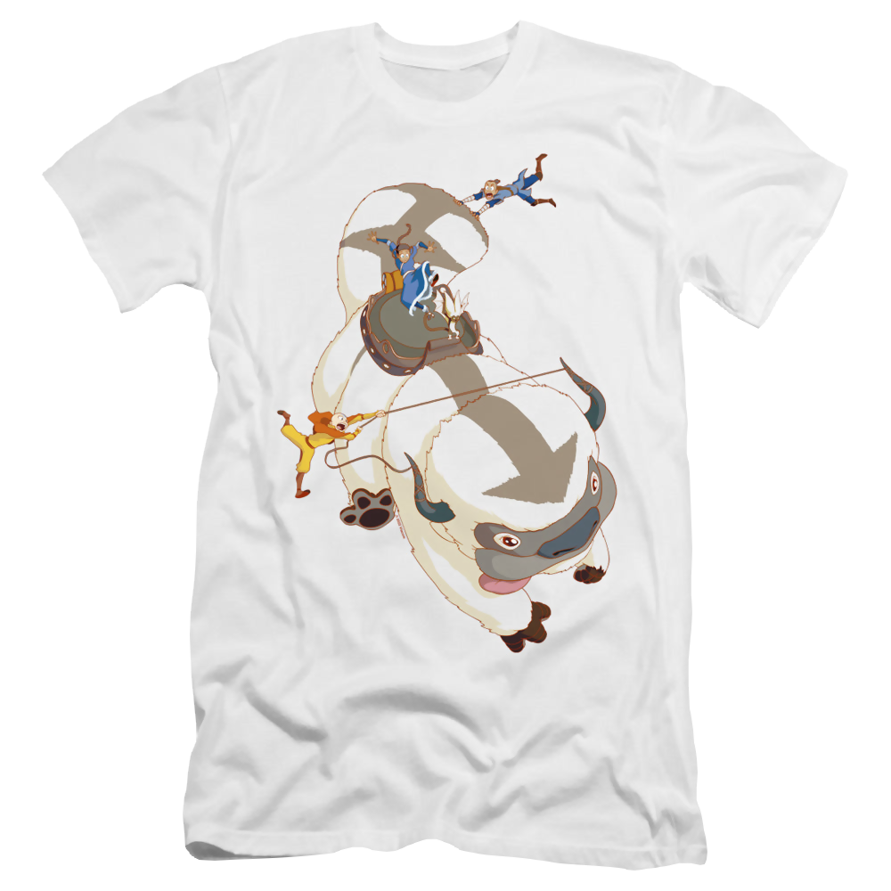 Avatar The Last Airbender Hang On Appa - Men's Premium Slim Fit T-Shirt Men's Premium Slim Fit T-Shirt Avatar The Last Airbender   