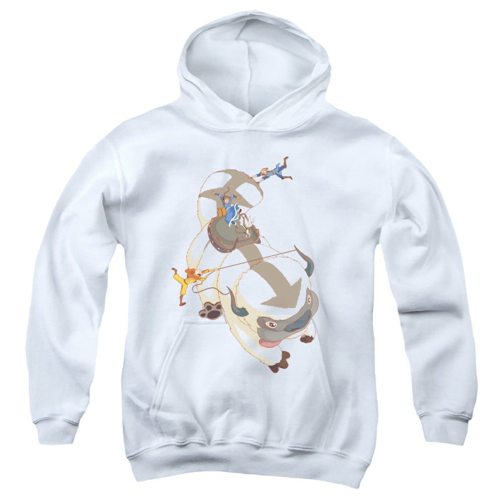 Avatar The Last Airbender Hang On Appa - Youth Hoodie Youth Hoodie (Ages 8-12) Avatar The Last Airbender   
