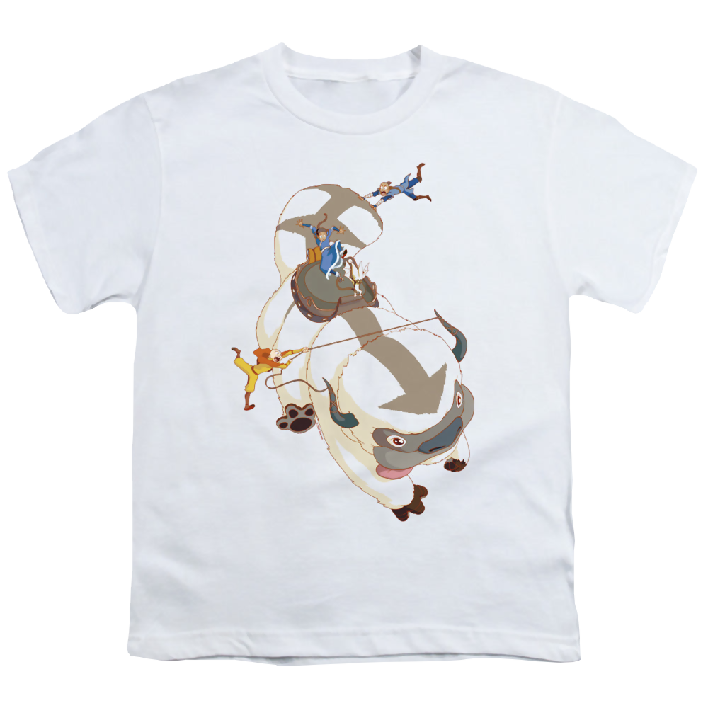 Avatar The Last Airbender Hang On Appa - Youth T-Shirt Youth T-Shirt (Ages 8-12) Avatar The Last Airbender   