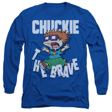 Royal men's long sleeve t-shirt with Rugrats Chuckie The Brave graphic