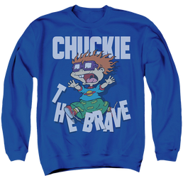 Rugrats Chuckie The Brave - Men's Crewneck Sweatshirt Men's Crewneck Sweatshirt Rugrats   