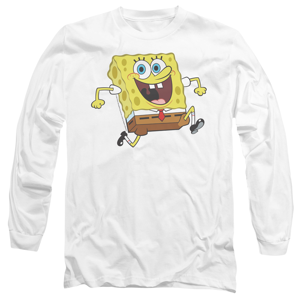 SpongeBob SquarePants Happy Running Spongebob - Men's Long Sleeve T-Shirt Men's Long Sleeve T-Shirt SpongeBob SquarePants   
