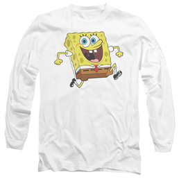 SpongeBob SquarePants Happy Running Spongebob - Men's Long Sleeve T-Shirt Men's Long Sleeve T-Shirt SpongeBob SquarePants   