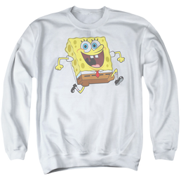 SpongeBob SquarePants Happy Running Spongebob - Men's Crewneck Sweatshirt Men's Crewneck Sweatshirt SpongeBob SquarePants   