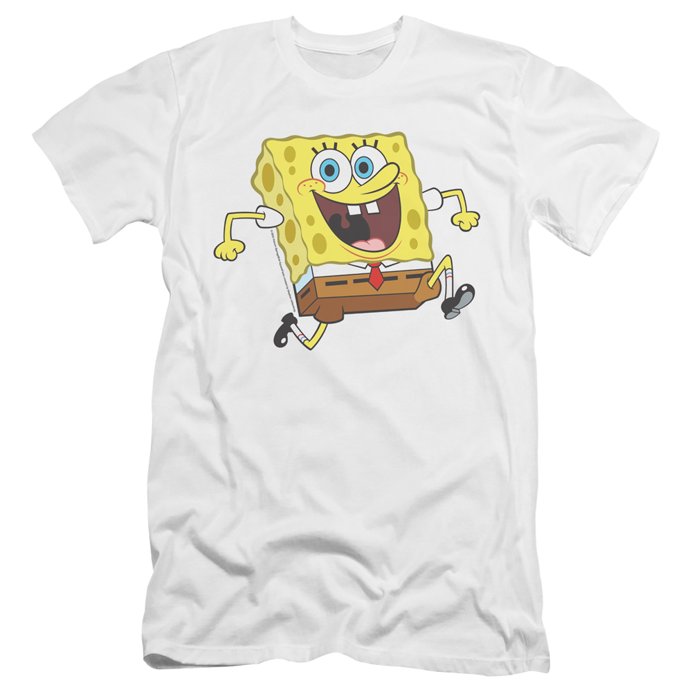 SpongeBob SquarePants Happy Running Spongebob - Men's Premium Slim Fit T-Shirt Men's Premium Slim Fit T-Shirt SpongeBob SquarePants   