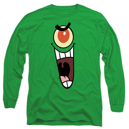 SpongeBob SquarePants Plankton Sinister Face - Men's Long Sleeve T-Shirt Men's Long Sleeve T-Shirt SpongeBob SquarePants   