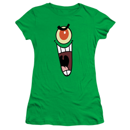 SpongeBob SquarePants Plankton Sinister Face - Juniors T-Shirt Juniors T-Shirt SpongeBob SquarePants   