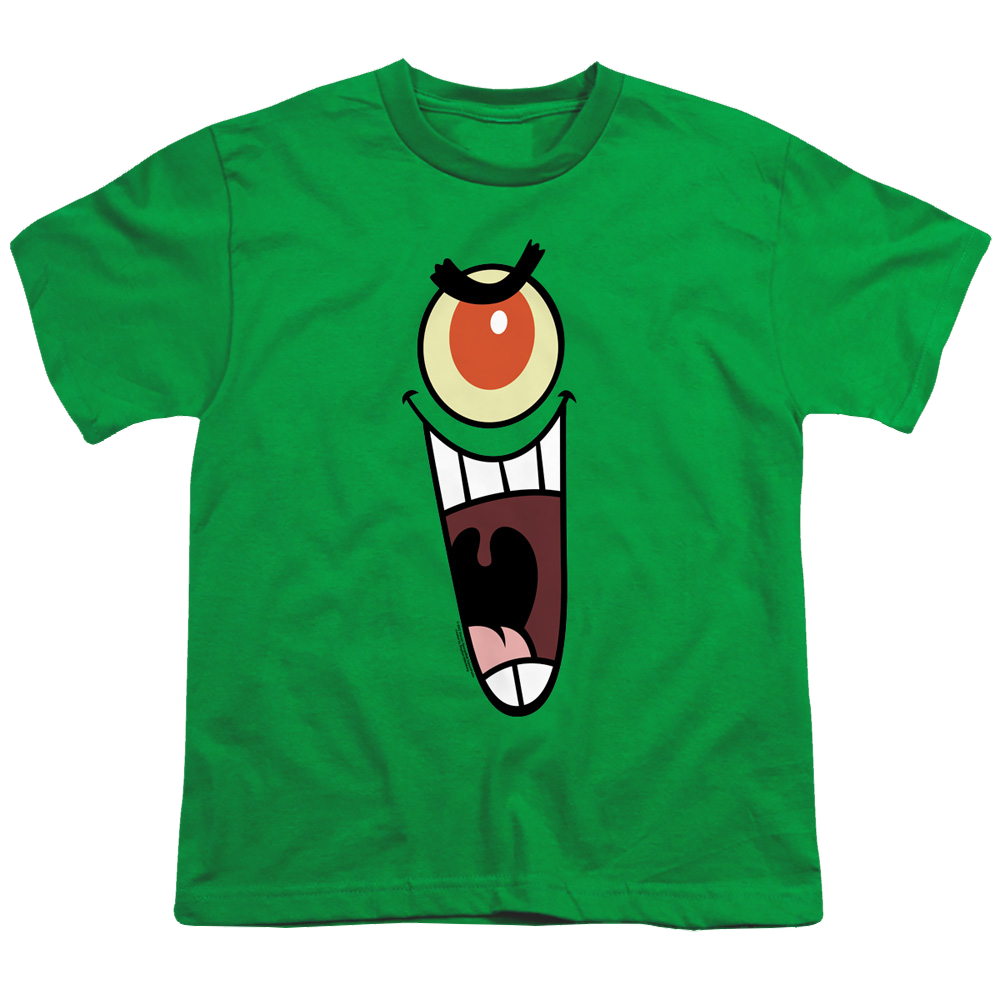 SpongeBob SquarePants Plankton Sinister Face - Youth T-Shirt Youth T-Shirt (Ages 8-12) SpongeBob SquarePants   