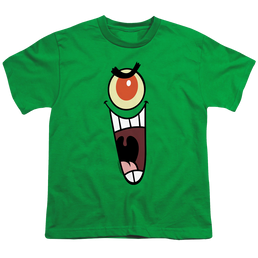 SpongeBob SquarePants Plankton Sinister Face - Youth T-Shirt Youth T-Shirt (Ages 8-12) SpongeBob SquarePants   