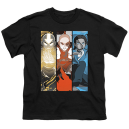 Avatar The Last Airbender Triple Bender - Youth T-Shirt Youth T-Shirt (Ages 8-12) Avatar The Last Airbender   