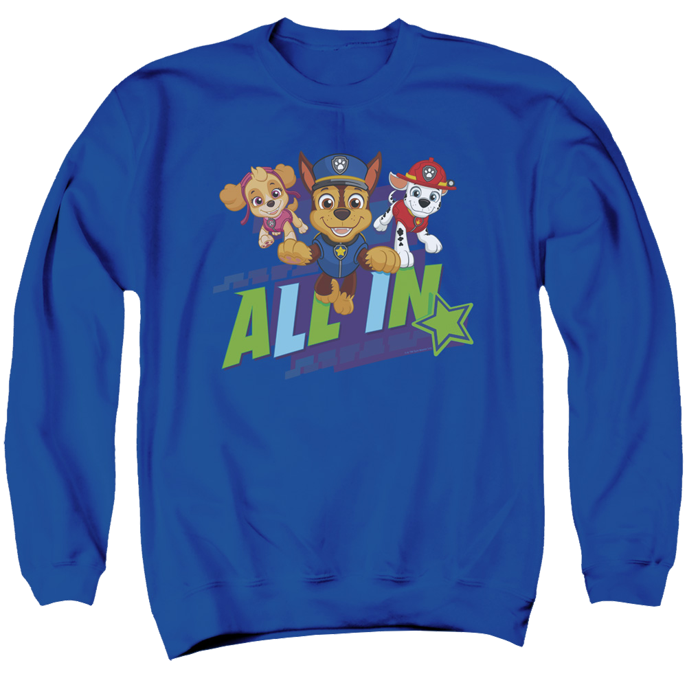 Paw Patrol All In - Men's Crewneck Sweatshirt Men's Crewneck Sweatshirt Paw Patrol   