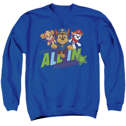 Paw Patrol All In - Men's Crewneck Sweatshirt Men's Crewneck Sweatshirt Paw Patrol   