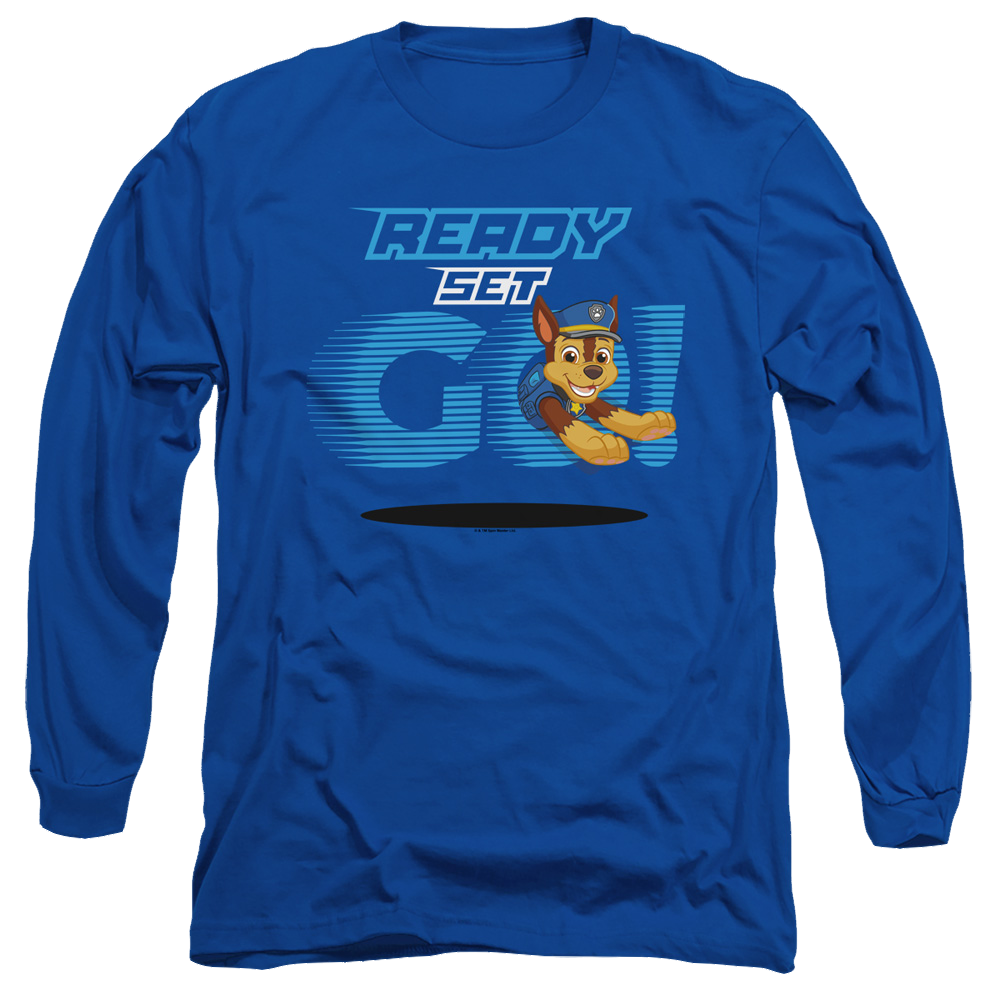 Paw Patrol Ready Set Go! Chase - Men's Long Sleeve T-Shirt Men's Long Sleeve T-Shirt Paw Patrol   