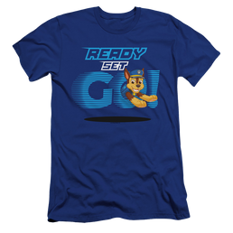 Paw Patrol Ready Set Go! Chase - Men's Premium Slim Fit T-Shirt Men's Premium Slim Fit T-Shirt Paw Patrol   