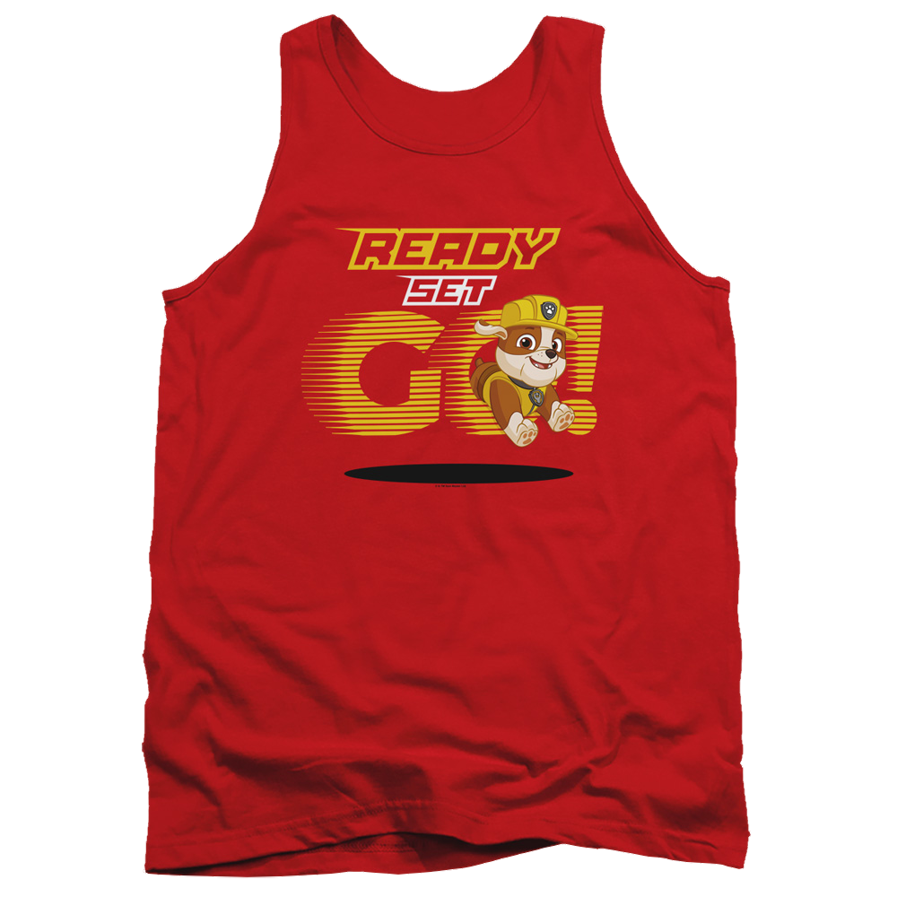 Paw Patrol Ready Set Go! Rubble - Men's Tank Top Men's Tank Paw Patrol   