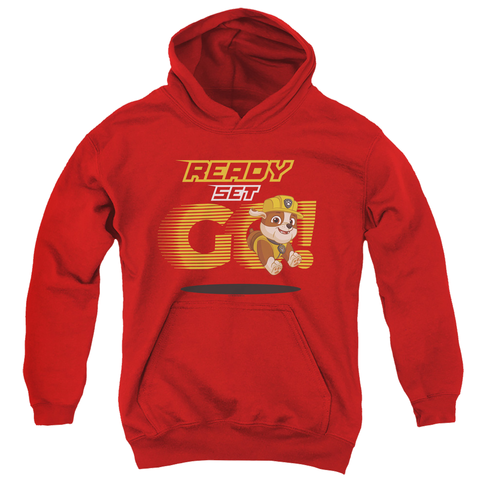 Paw Patrol Ready Set Go! Rubble - Youth Hoodie Youth Hoodie (Ages 8-12) Paw Patrol   