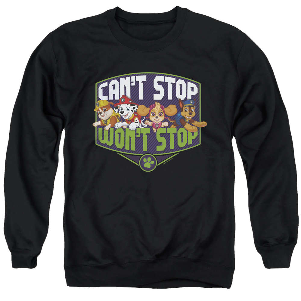 Paw Patrol Can'T Stop Won'T Stop - Men's Crewneck Sweatshirt Men's Crewneck Sweatshirt Paw Patrol   
